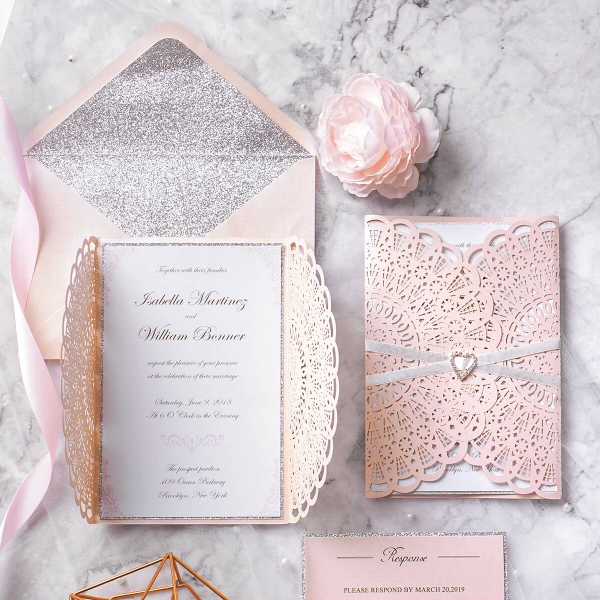 Rose Gold Invitations